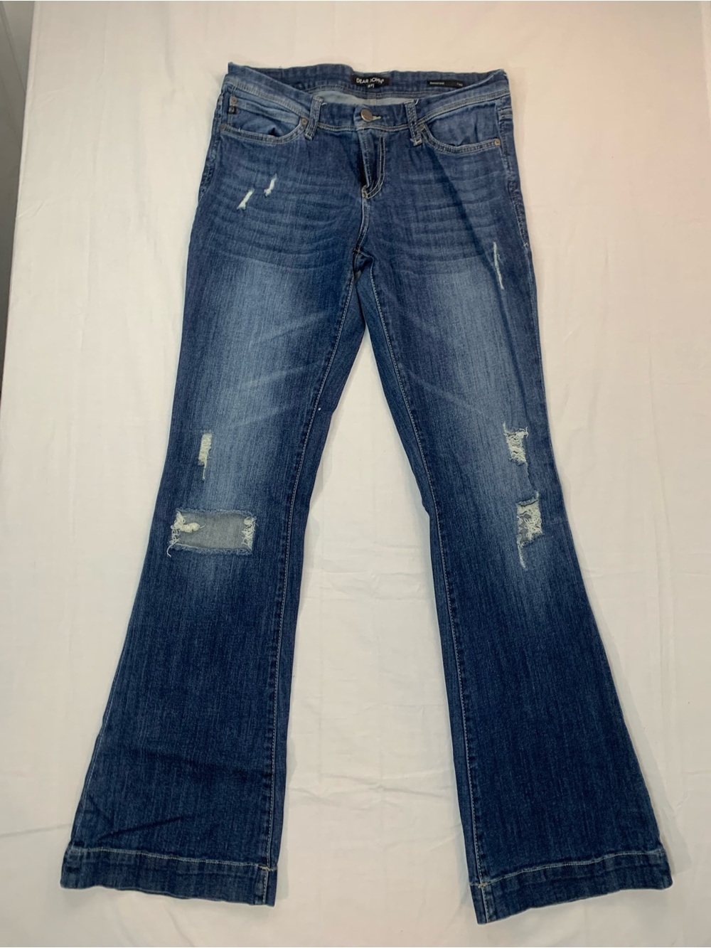 Dear John Backstage Flare Distressed Jeans Blue Size 27